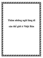 Thăm những ngôi làng di sản thế giới ở Nhật Bản docx