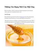 Những Tác Dụng Mới Của Mật Ong pdf