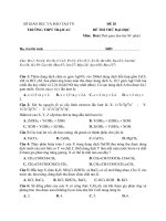 SỞ GIÁO DỤC VÀ ĐÀO TẠO TN TRƯỜNG THPT TRẠI CAU ĐỀ 20 pot