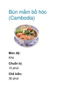 Bún mắm bồ hóc (Cambodia) ppt