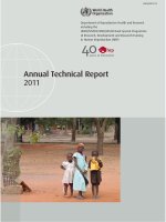 Department of Reproductive Health and Research including the UNDP/UNFPA/WHO/World Bank Special Programme of Research, Development and Research Training in Human Reproduction (HRP) doc