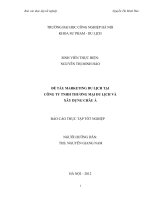 Hoạt động marketing tại công ty du lịch TNHH Thương Mại Du lịch và Xây dựng Châu Á