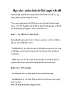 Học cách phán đoán & Giải quyết vấn đề potx