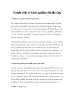 Google chia sẻ kinh nghiệm thành công pdf