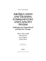 Air Education and Training Command Cost and Capacity System: Implications for Organizational and Data Flow Changes ppt