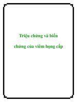 Triệu chứng và biến chứng của viêm họng cấp potx