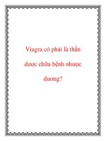 Viagra có phải là thần dược chữa bệnh nhược dương? potx
