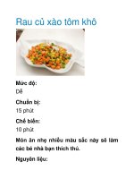 Rau củ xào tôm khô pptx