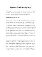 Bạn làm gì với 24 tiếng/ngày? docx