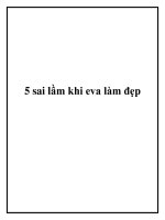 5 sai lầm khi eva làm đẹp potx