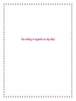 Ăn uống ở người sa dạ dày. pot