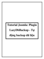 Tutorial Joomla: Plugin LazyDbBackup - Tự động backup dữ liệu pptx