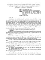 NGHIÊN CỨU ỨNG DỤNG MỘT SỐ BIỆN PHÁP TỔNG HỢP ĐỂ KÉO DÀI THỜI HẠN BẢO QUẢN CHO MỘT SỐ LOẠI RAU, QUẢ CÓ GIÁ TRỊ HÀNG HOÁ CAO Ở TỈNH BÌNH ĐỊNH pptx