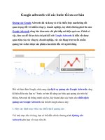 Google adwords với các bước tối ưu cơ bản pot
