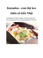 Katsudon - cơm thịt heo chiên xù kiểu Nhật docx