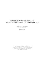 harmonic analysis and partial differential equations - b. dahlberg, c. kenig