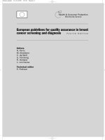 European guidelines for quality assurance in breast cancer screening and diagnosis pot