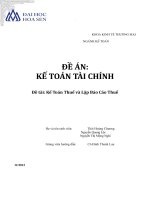 Kế toán thuế và lập báo thuế