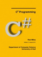 C Programming # Rob Miles Edition 2.1 January 2011 ppt
