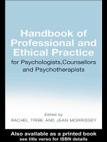 Handbook of Professional and Ethical Practice for Psychologists, Counsellors and Psychotherapists pptx
