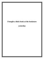 I bought a thick book at the bookstore yesterday potx