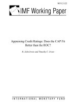 Appraising Credit Ratings: Does the CAP Fit Better than the ROC? pptx