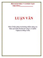 LUẬN VĂN: Một số biện pháp marketing nhằm nâng cao hiệu quả kinh doanh tại Công ty cổ phần Viglacera Đông Triều potx