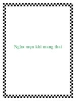 Ngừa mụn khi mang thai pdf