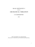 436-431 MECHANICS 4 MECHANICAL VIBRATION pdf