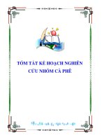tóm tắt kế hoạch nghiên cứu nhóm cà phê