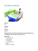 Súp đậu phụ măng tây pptx