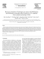 recovery properties of hydrogen gas sensor with pdtitanate