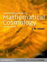 An introduction to mathematical cosmology 2nd ed    j  islam