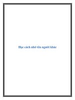 Học cách nhớ tên người khác doc