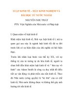 LUẬT KINH TẾ – MẤY KINH NGHIỆM VÀ BÀI HỌC TỪ NƯỚC NGOÀI ppt