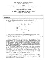 đáp án đề thi lí thuyết tốt nghiệp khóa 2 - điện tử dân dụng - mã đề thi đtdd - lt (3)