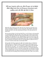 Hồi quy logistic giữa các yếu tố nguy cơ và bệnh đốm trắng trên tôm sú (Penaeus monodon) nuôi quảng canh cải tiến tại tỉnh Cà Mau pdf