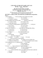 Đề thi cao học tiếng anh 2011 TRƯỜNG ĐẠI HỌC SƯ PHẠM HÀ NỘI