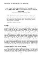 CÁC VẤN ĐỀ TỒN TẠI TRONG KHAI THÁC, SỬ DỤNG, QUẢN LÝ, QUY HOẠCH VÀ PHÁT TRIỂN TÀI NGUYÊN NƯỚC LƯU VỰC SÔNG BA doc