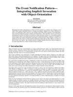 The Event Notification Pattern— Integrating Implicit Invocation with Object-Orientation doc