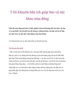 5 lời khuyên hữu ích giúp bảo vệ sức khỏe mùa đông pdf