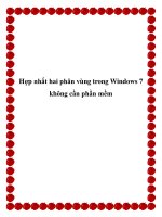 Hợp nhất hai phân vùng trong Windows 7 không cần phần mềm pptx