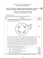 đáp án đề thi lý thuyết-lắp đặt điện và điều khiển trong công nghiệp-mã đề thi ktlđđ&đktcn - th (1 (33)