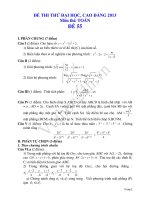 Đề thi thử đại học 2013 Môn Toán khối B Đề 55 ppt