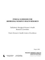 ETHICAL GUIDELINES FOR ABORIGINAL WOMEN’S HEALTH RESEARCH docx