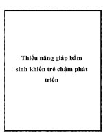 Thiểu năng giáp bẩm sinh khiến trẻ chậm phát triển pptx
