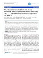 Air pollution exposure estimation using dispersion modelling and continuous monitoring data in a prospective birth cohort study in the Netherlands potx