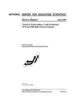 Trends in Postsecondary Credit Production, 1972 and 1980 High School Graduates potx