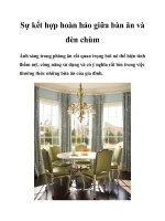 Sự kết hợp hoàn hảo giữa bàn ăn và đèn chùm pot