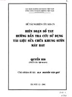 Biên soạn sổ tay hướng dẫn tra cứu sử dụng tài liệu sửa chữa khung sườn máy bay (quyển 2b) pdf